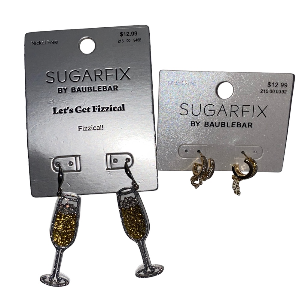 2 Nwt 1299 Ea Sugarfix Earrings Size Os 15$